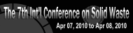 Cooperation for Waste Issues - The 7th International Conference on Solid waste, Sewage and Air emissions management